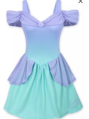 Lavender and Teal Mermaid-Inspired Kids Costume Dress